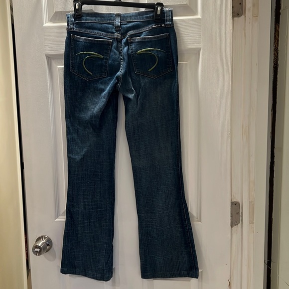 Frankie B Jeans with Green symbols on Back Pockets - Picture 2 of 13